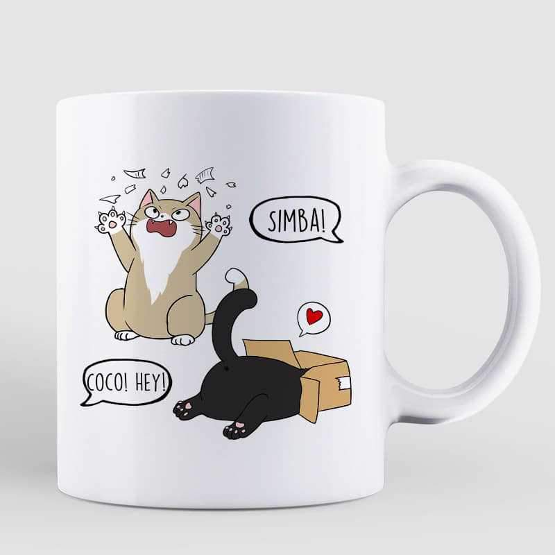 No Cat No Personalized Mug