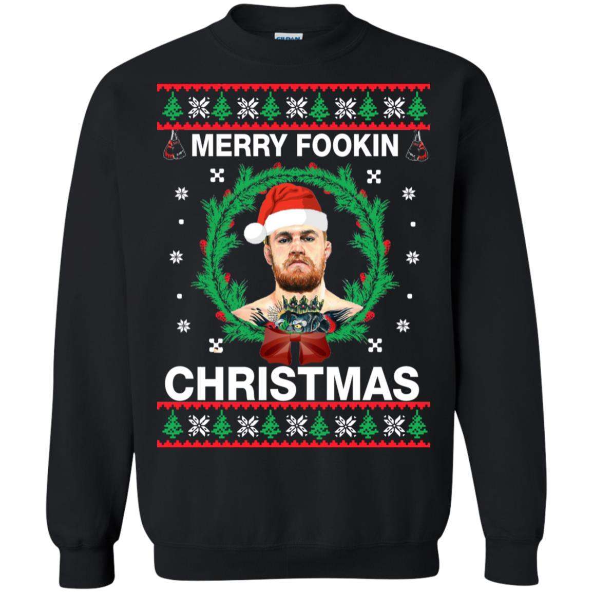 Conor Mcgregor Merry Fookin Christmas ugly sweater