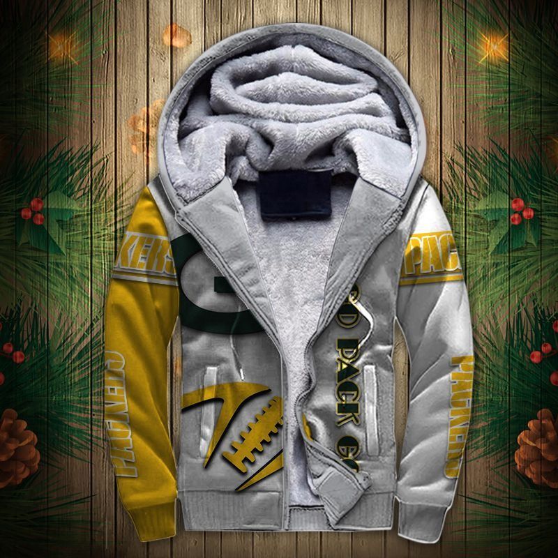 Green Bay Packers Fleece Jacket 3D Graphic Balls