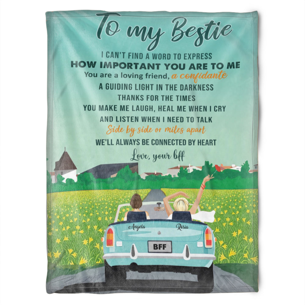 To My Friend Fleece Blanket I Can’T Find A Word To Express How Important You Are To Me, Gift For Sister, Gift For Best Friend, Home Decor Bedding Couch Sofa Soft And Comfy