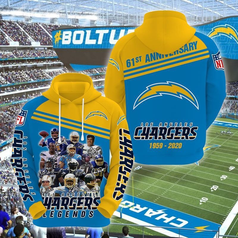 Los Angeles Chargers 57 Unisex 3D Hoodie Gift For Fans