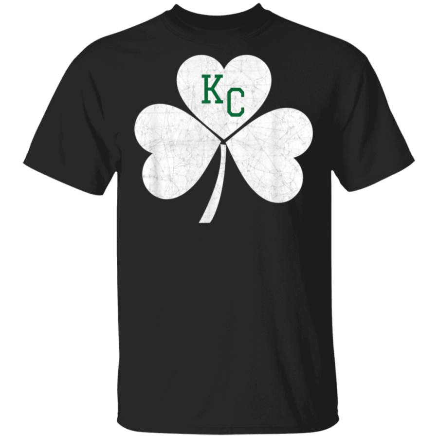 KC Irish Kansas City Irish Kc Heart Green Vintage Lucky TShirt