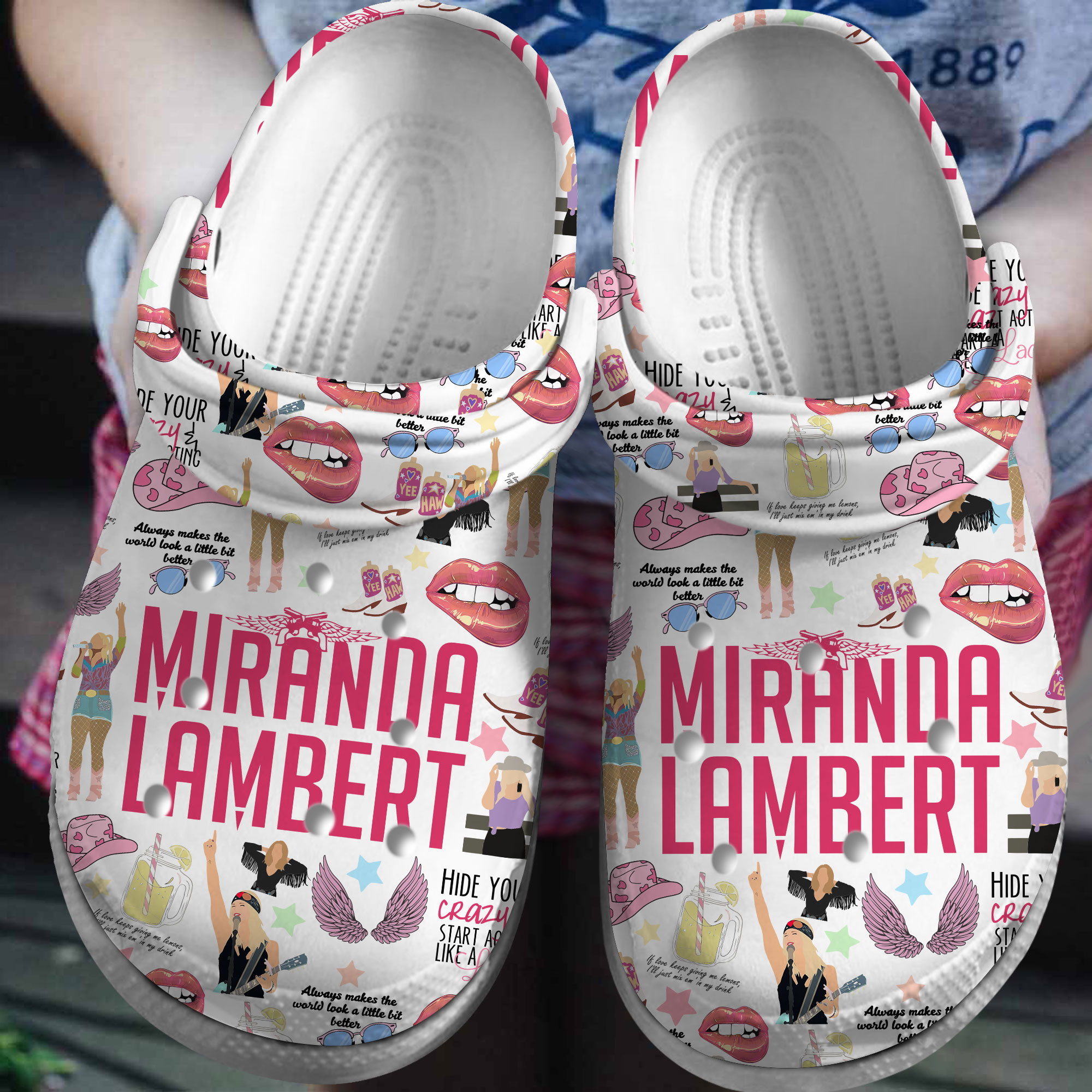 Premium Miranda Lambert Music Crocs Crocband Clogs Shoes Comfortable For Men Women and Kids