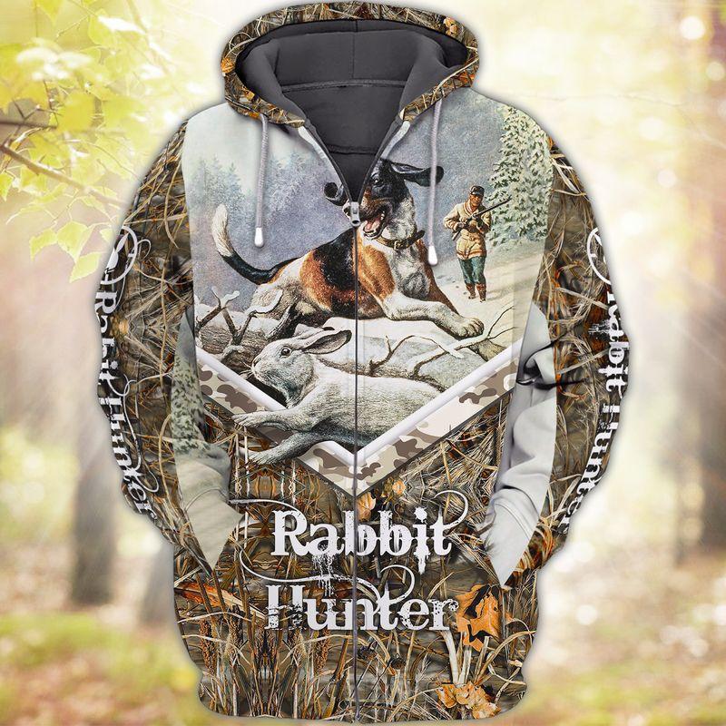 Beagle Rabbit Hunting 3D Full Print Unisex 3D Hoodie T Shirt All Over Print Plus Size S-5Xl