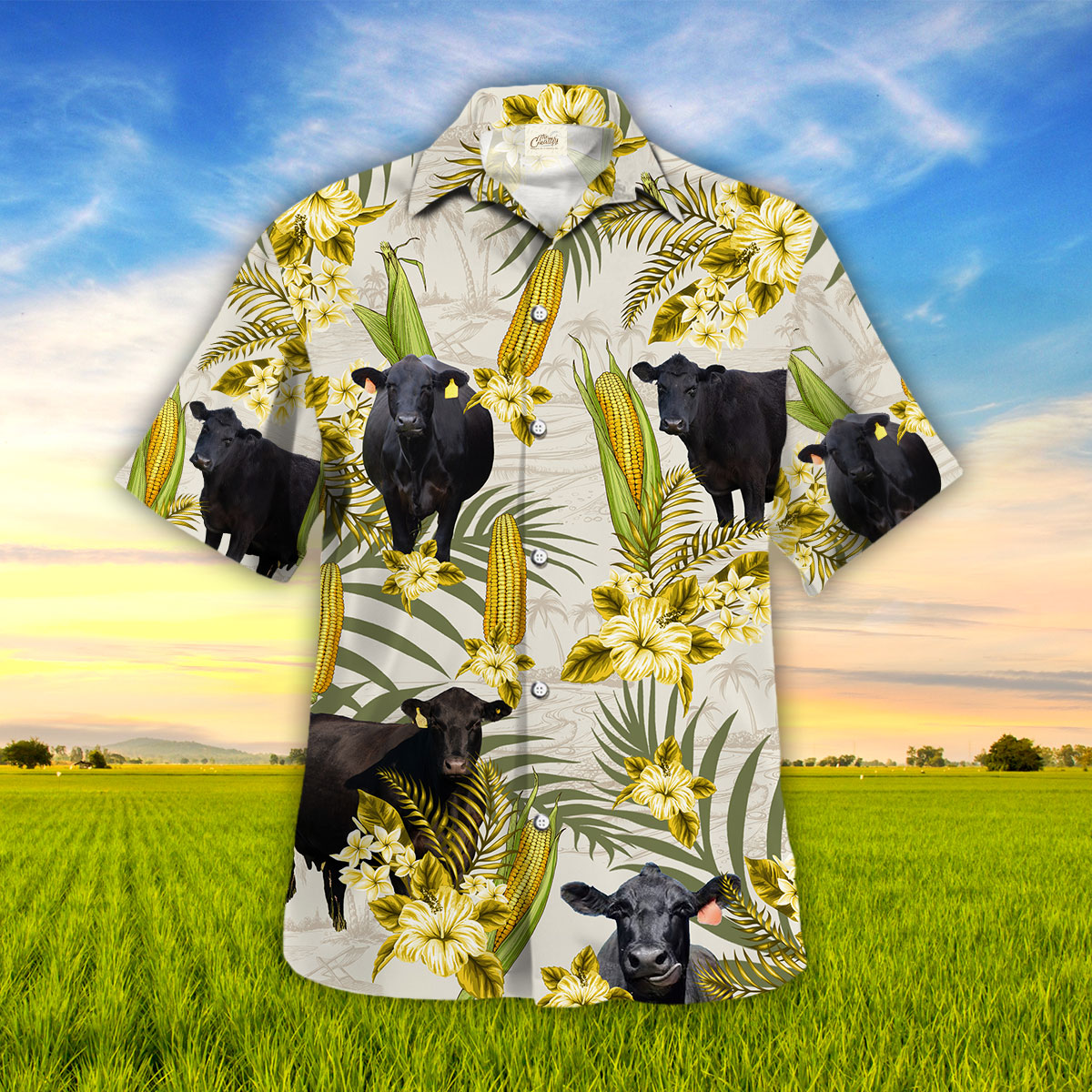 Black Angus Farmer Corn Hawaii Shirt Ha59286