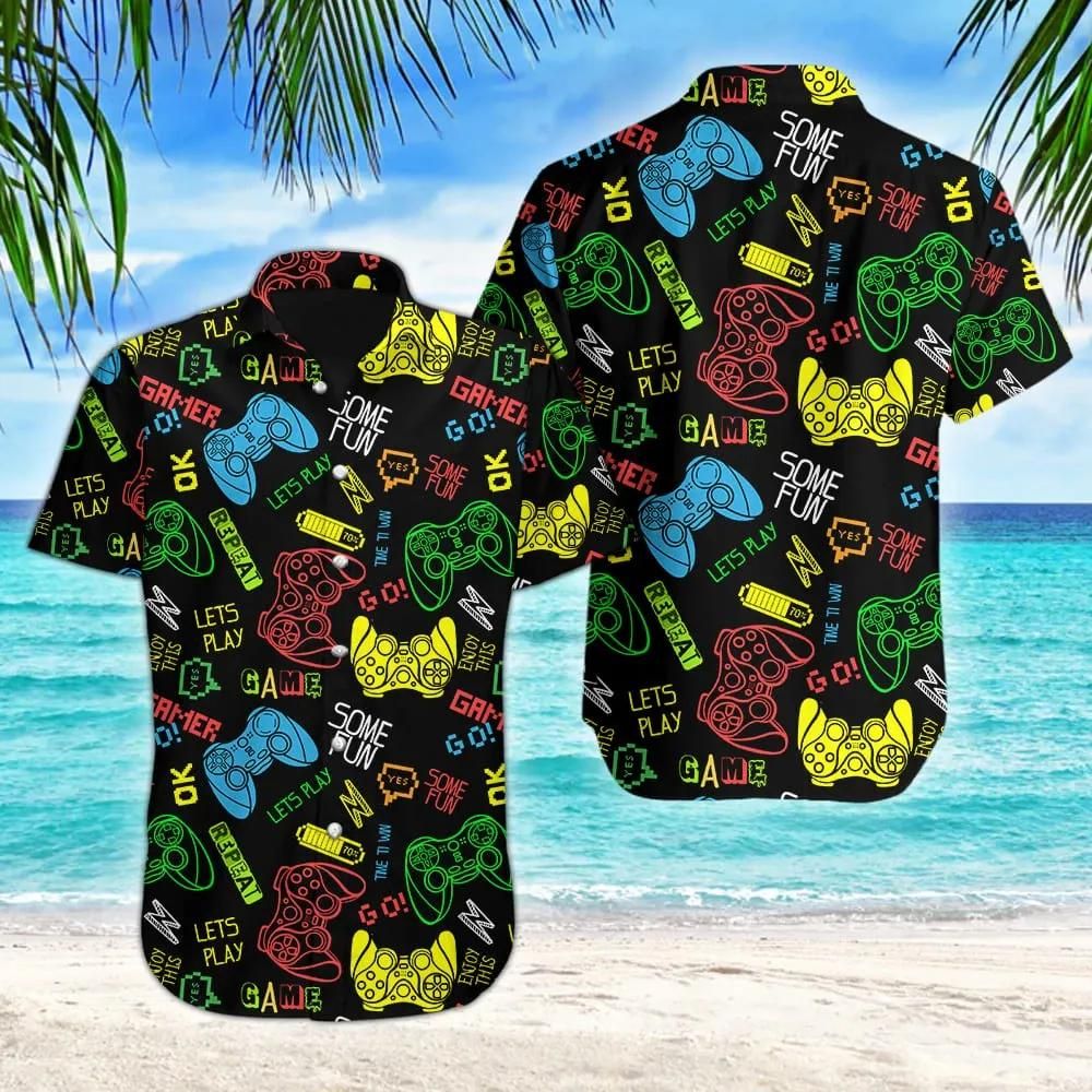 Gamer Aloha Hawaii Shirt Colorful Short Sleeve Summer Beach Casual For Men And Women Ha56433