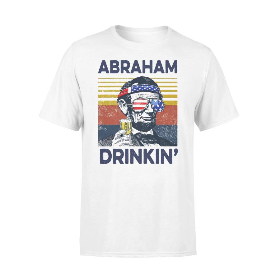 4th Of July Abraham Drinkin Beer Vintage T-shirt