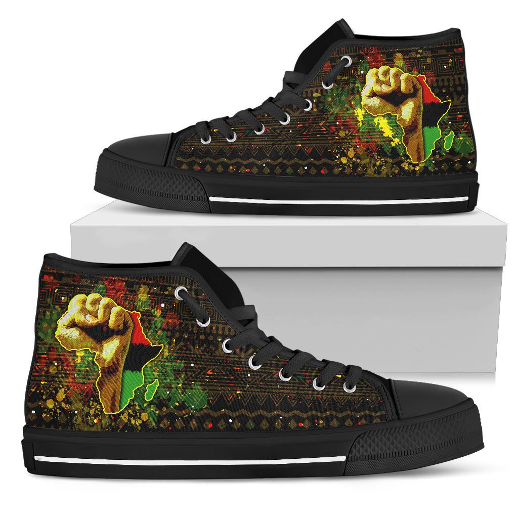 African Black Power High Top Shoes – BN39