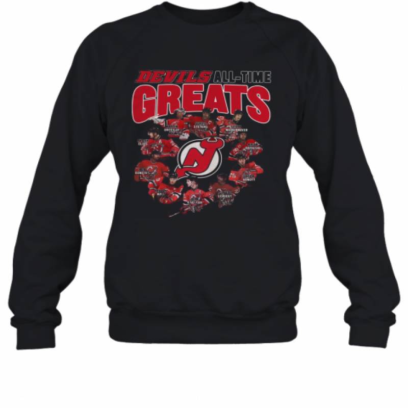 Original New Jersey Devils All Time Greats Signatures Sweatshirt