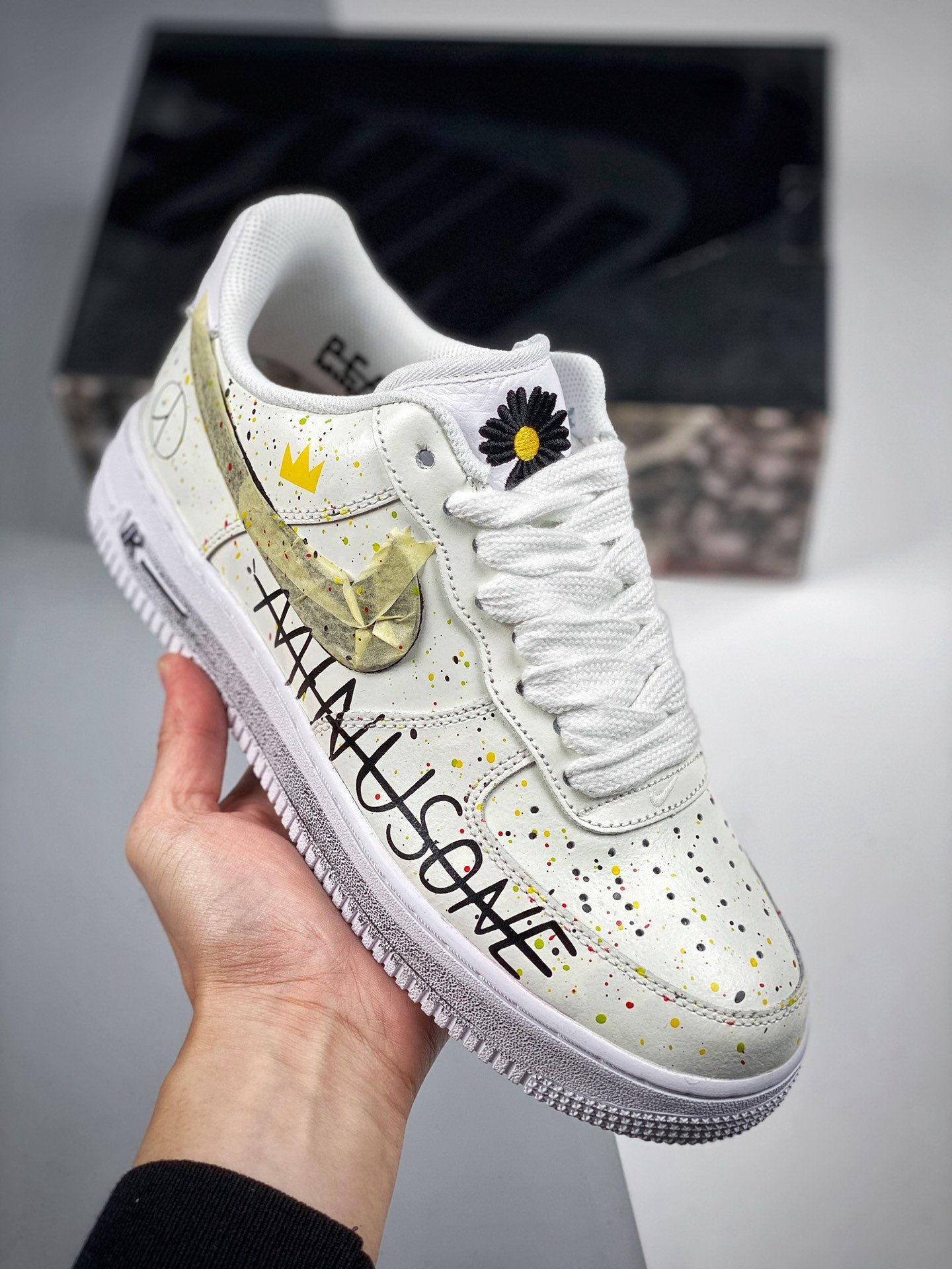 PEACEMINUSONE x Nike Air Force 1 Custom White Black 5338909