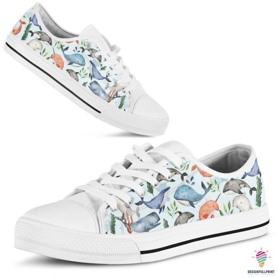 Cute Whale Lowtop Canvas Shoes Nh