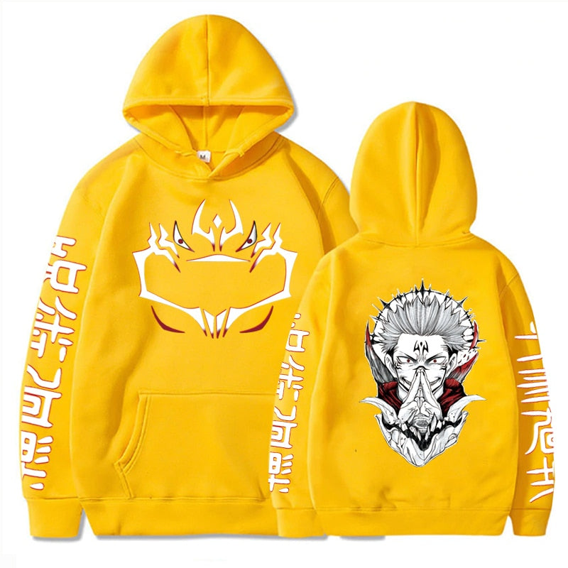 Funny Jujutsu Kaisen Anime Character Design Hoodie Ryomen Sukuna ...