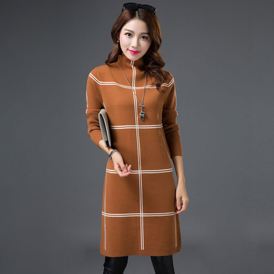 Autumn Winter New Femmes Sweater Women Turtleneck Sweaters Pullovers Plus velvet Thick Long Lattice Knitwear Sweaters Female alx