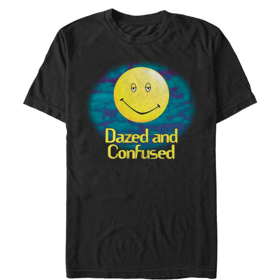 Dazed and Confused Men’s Cloudy Big Smiley Logo  T Shirt