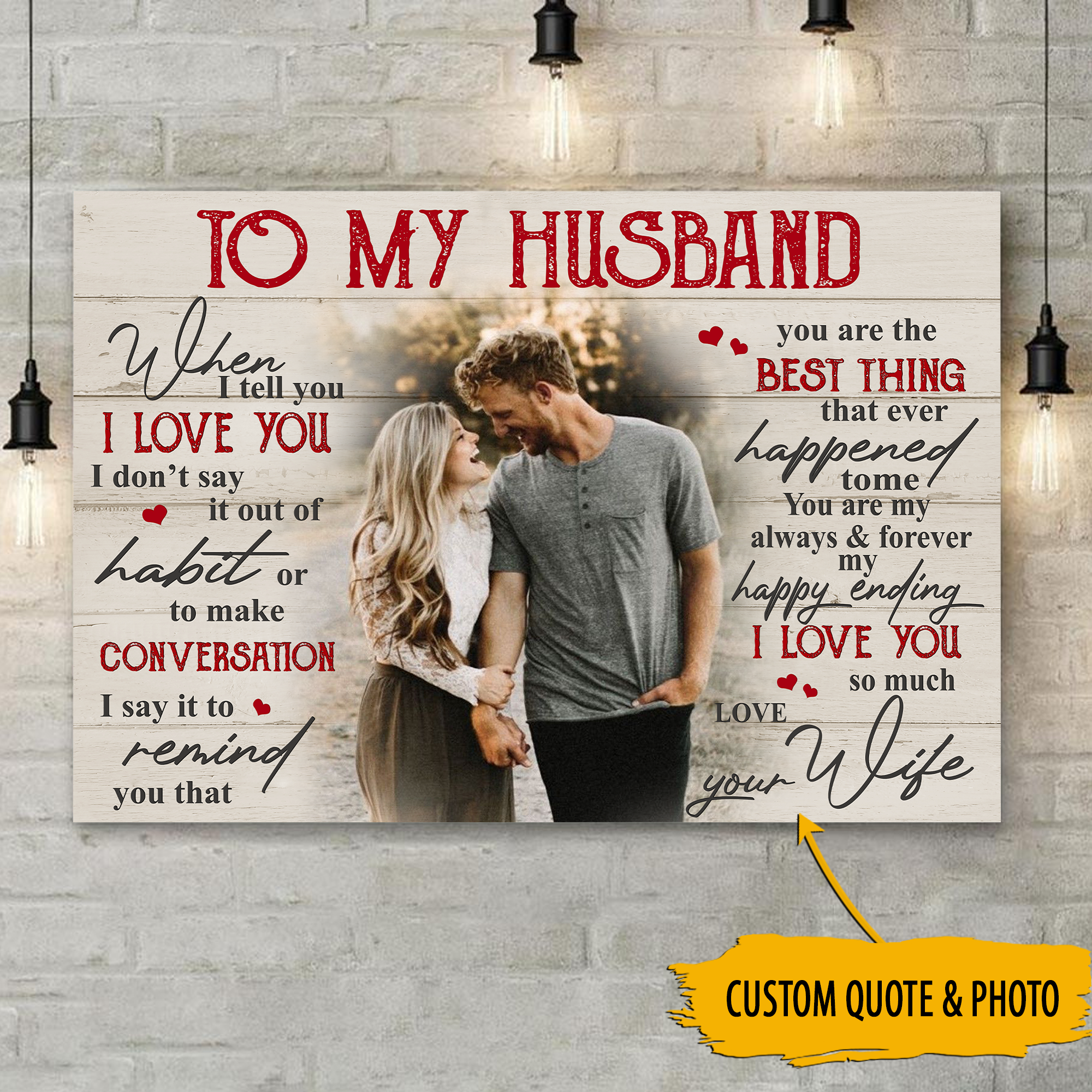 When I Tell You Love You Personalized Canvas Poster Home Decor Best Gift For Couple