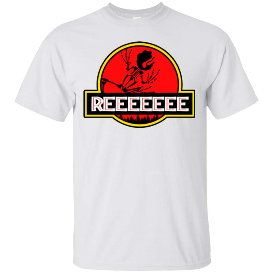 Jurassic Pepe Reeeeee Parody Frog Kekistan T-Shirt