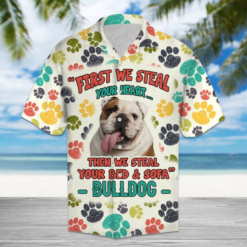 Bulldog Steal Your Heart Hawaii Shirt Ha21457