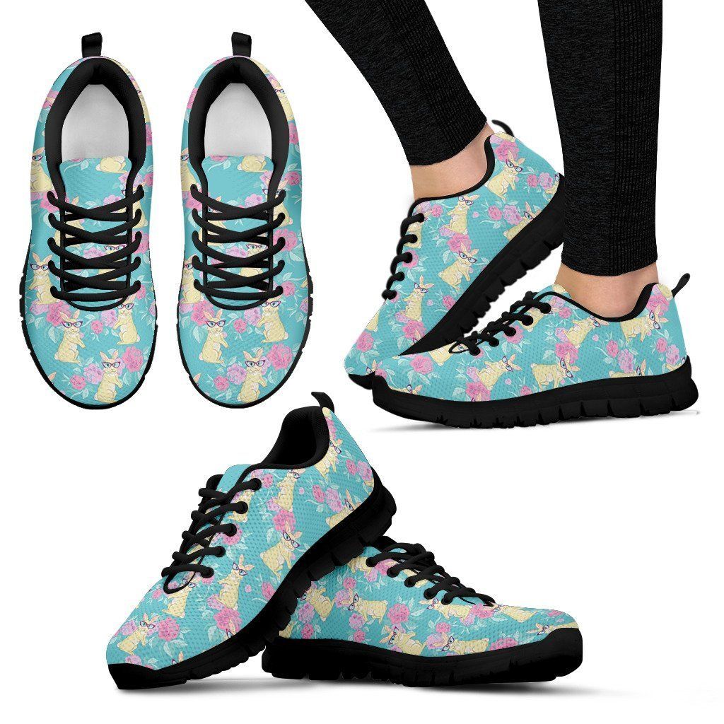 Bunny Rabbit Pattern Print Sneakers Shoes