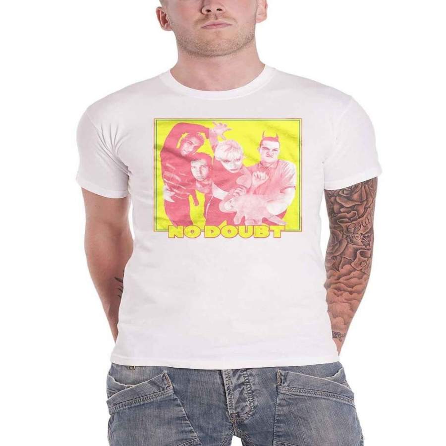 No Doubt T Shirt Yellow Photo Band Logo T-Shirt