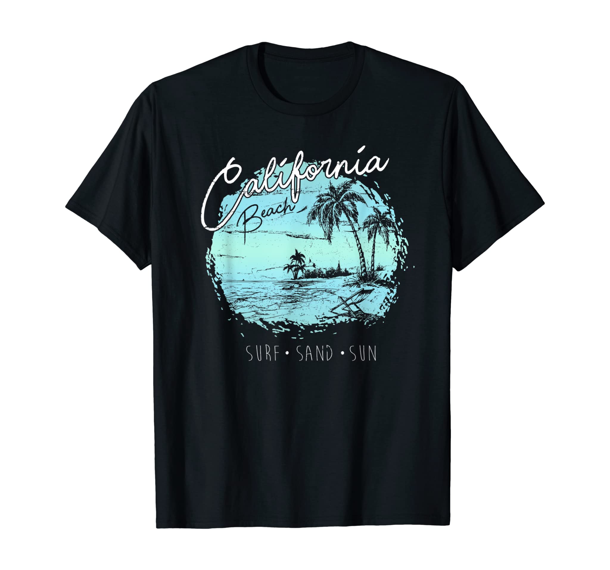 California Beach Vintage Surf Summer Surfer Gift T-Shirt