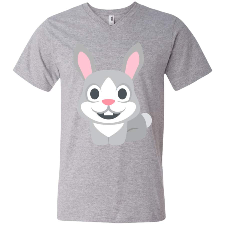 Rabbit Emoji Men’s V-Neck T-Shirt