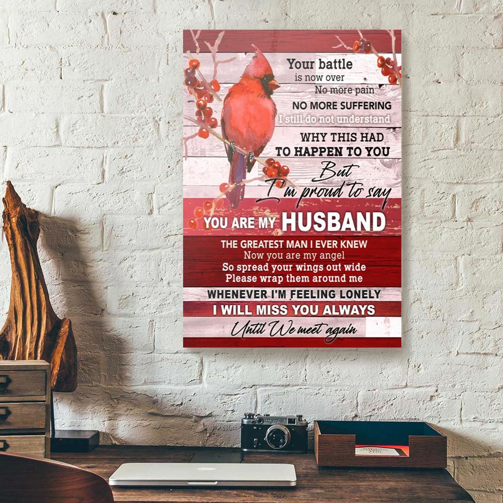 You Are My Husband Cardinal Portrait Poster & Canvas Gift For Husband From Wife Birthday,Decor Home Decor Wall Art Visual Art