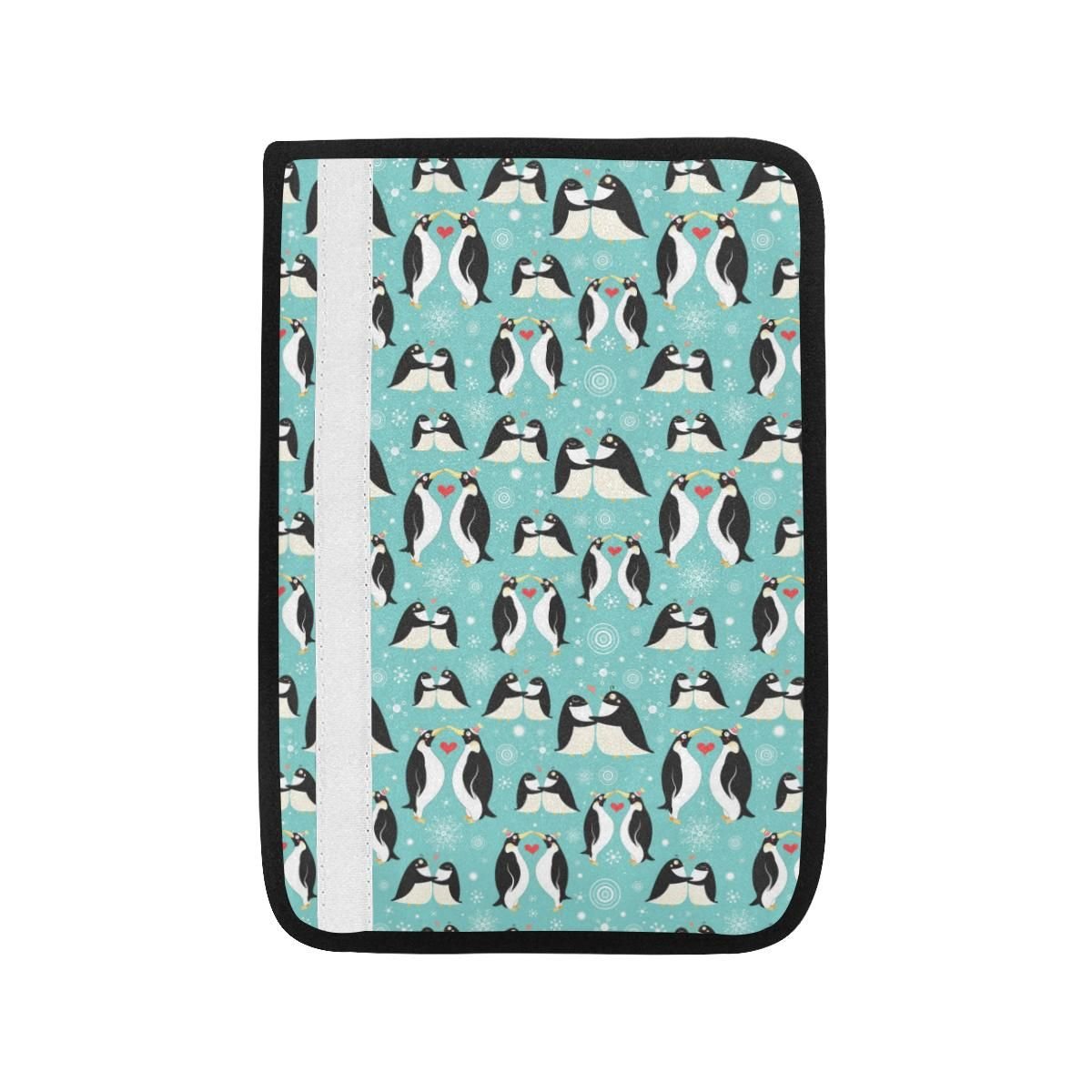 Penguin Love Print Car Seat Belt Cover