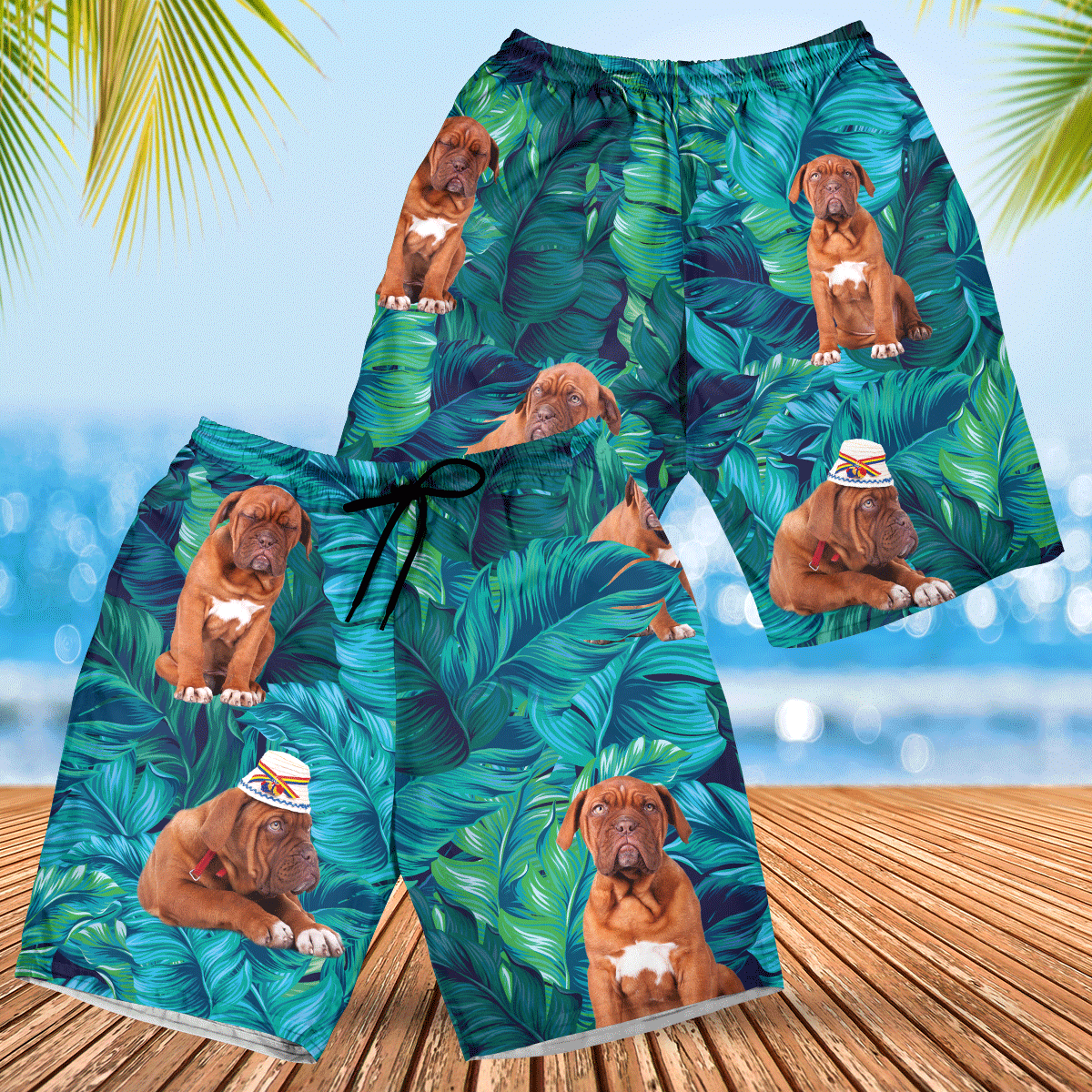 Dogue De Bordeaux Dog Lovers Gift Hawaii Shorts Ha6816