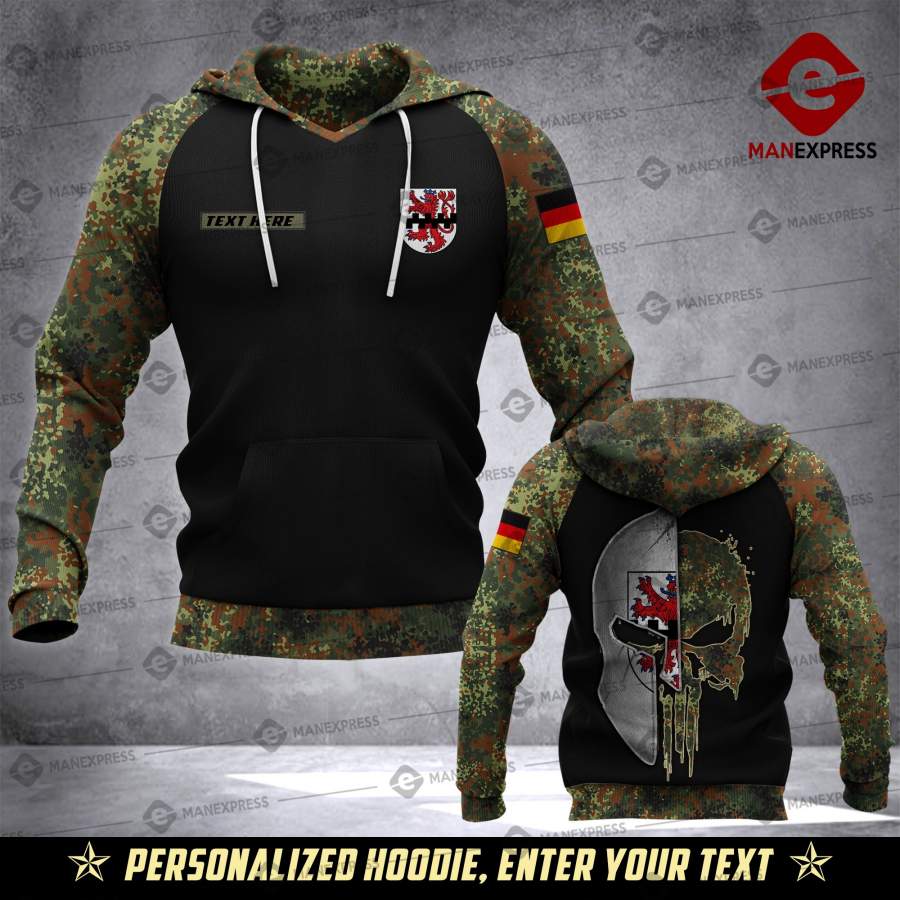 Soldier Leverkusen- Germany camo army personalized 3d Printed HOODIE LEN