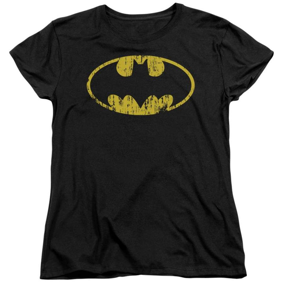 Batman – Classic Logo Distressed Short Sleeve Women’s Tee