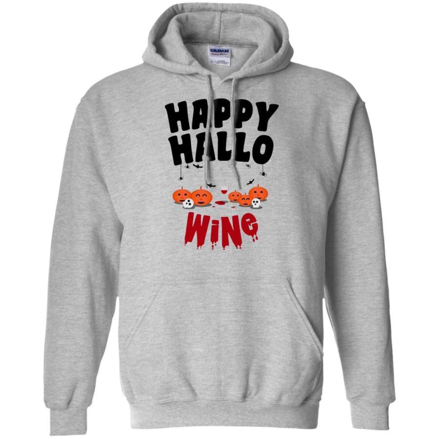 Happy hallo-wine, halloween  Pullover Hoodie