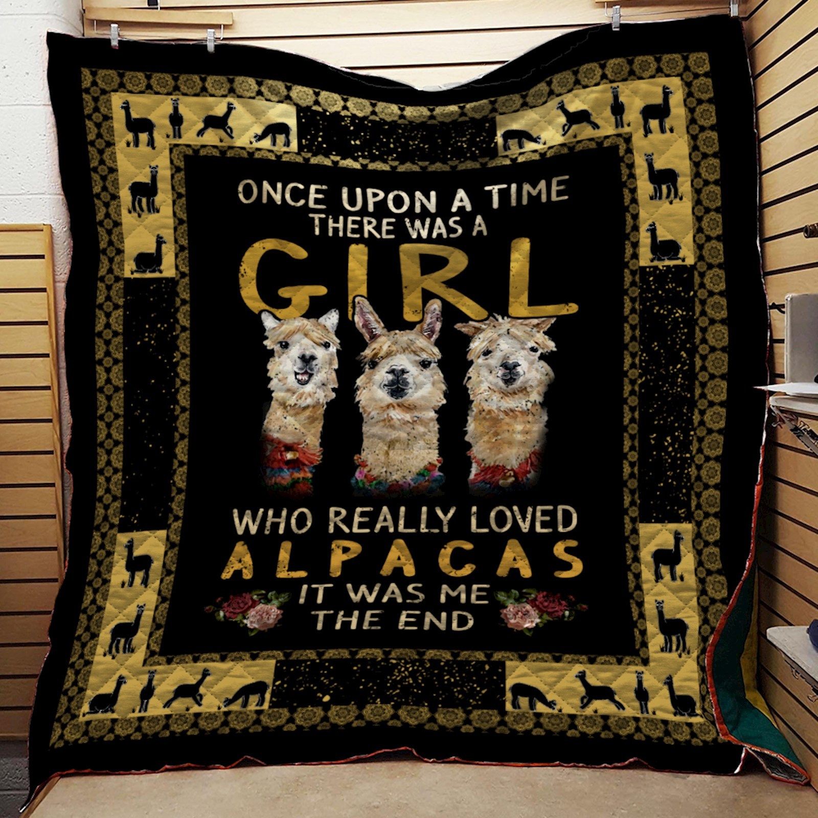 Alpaca Girl 3D Quilt Blanket 1416