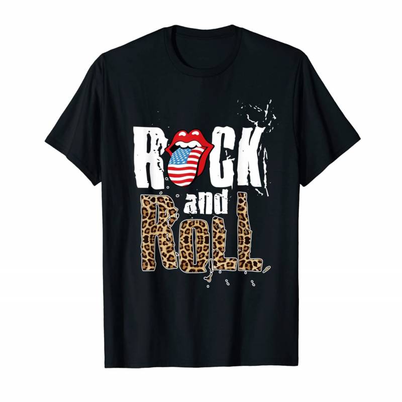 Rock And Roll American Farm Country Lovely Girl Leopard T-shirt