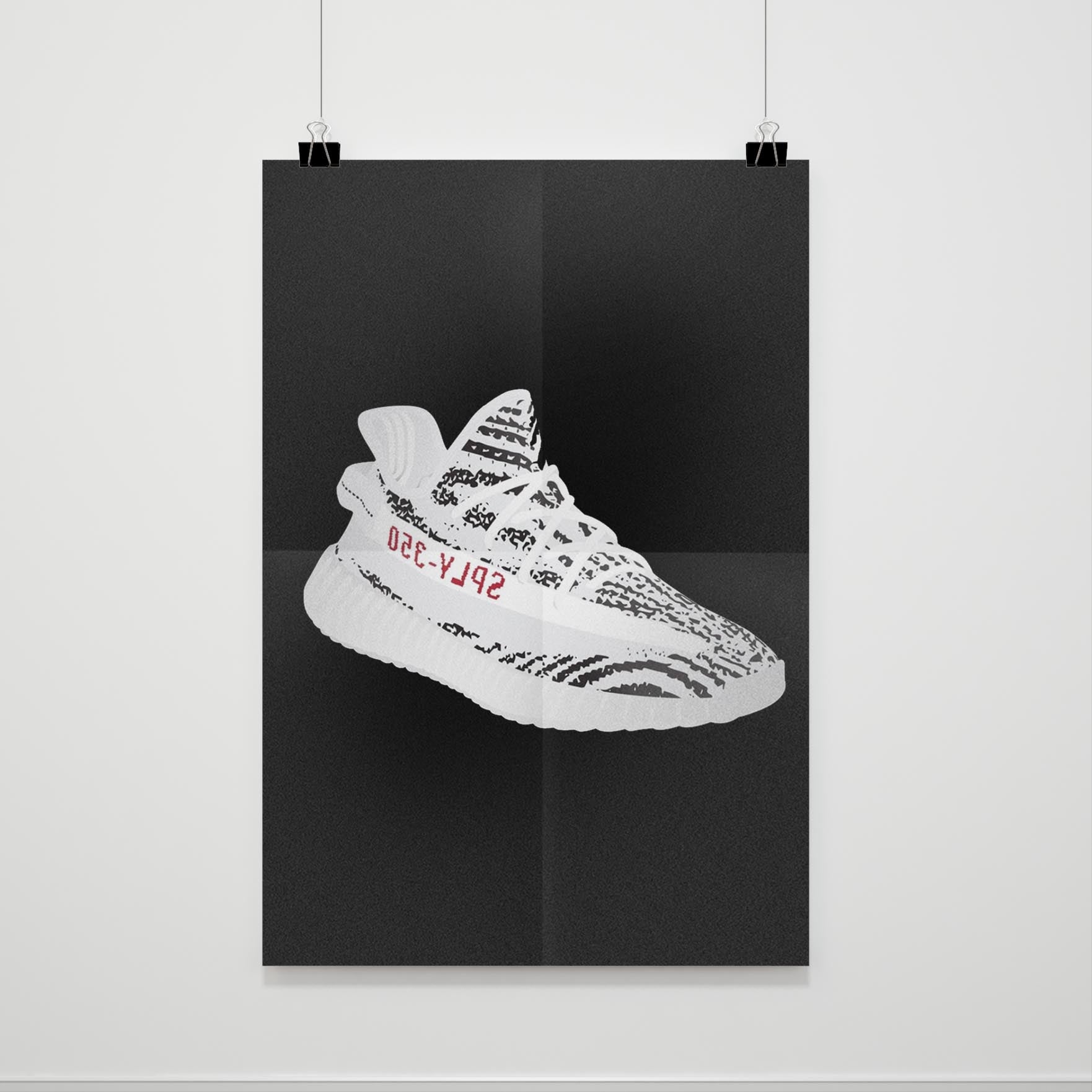 Yeezy Zebra Metal Poster