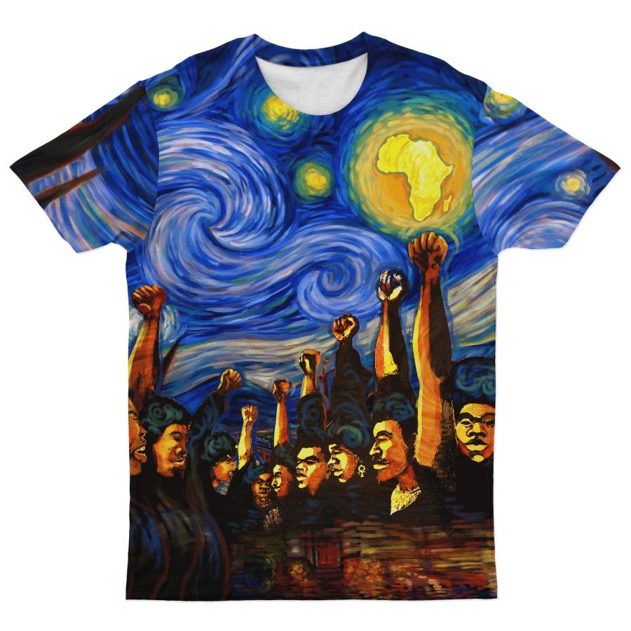 Starry Night Black Power T-shirt