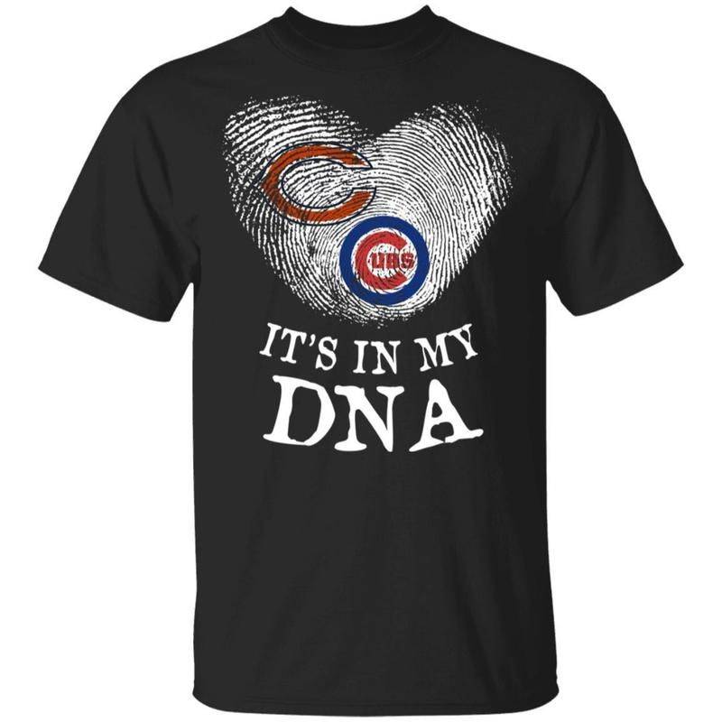 It’s In My Dna Chicago Bears And Chicago Cubs Shirt For Fans Tt09