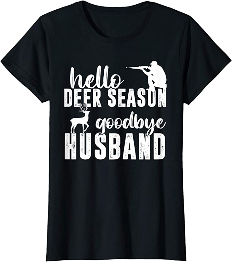 Womens Hello Deer Season Hunt Animal Hunting Hunter Wife Gift T-Shirt