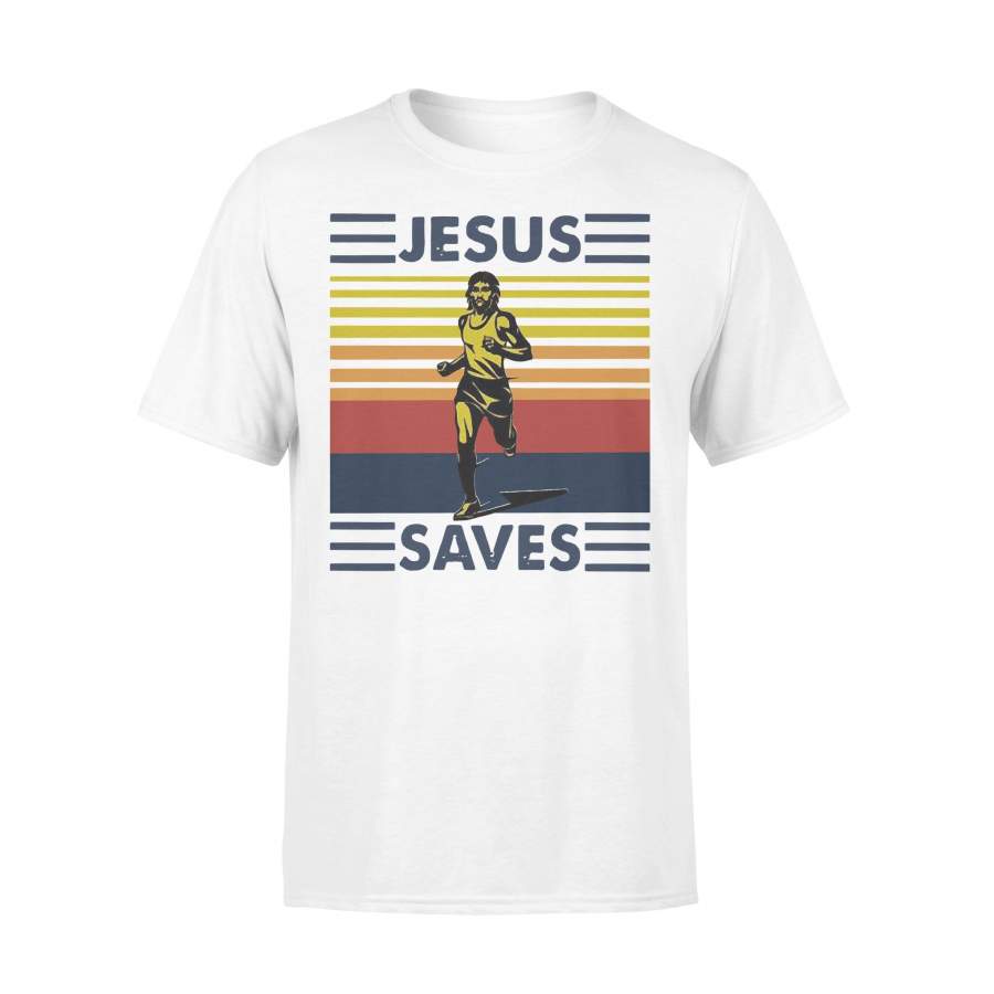 Jesus Saves Athletes Marathon Vintage T-shirt