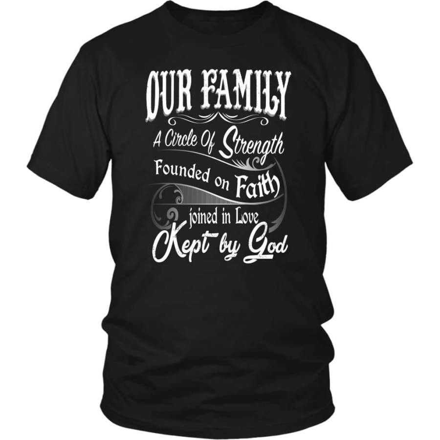 Our family kept by God christian t-shirt