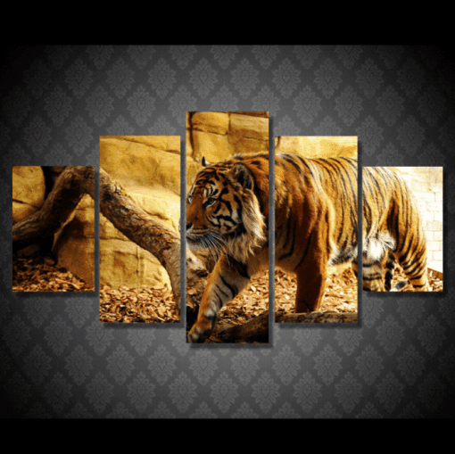 Wild Tiger Ani5 Panel Canvas Art Wall Decor 5 Panel Canvas Art Wall Decor