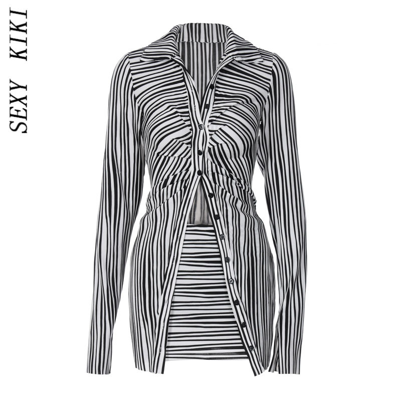 Women’s clothing 2022 fashion temperament zebra pattern buttoned cardigan top tight bag hip short skirt two-piece set alx