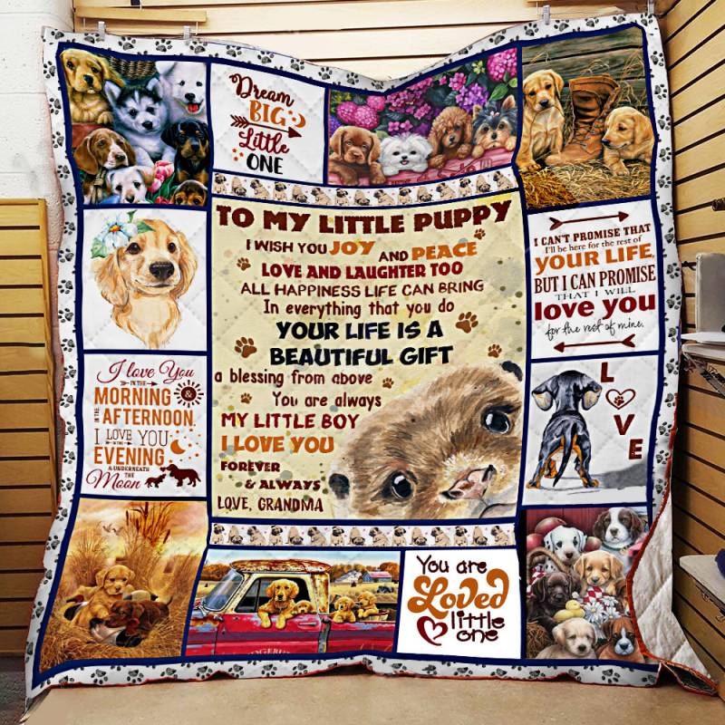 To My Little Puppy Grandma  Quilt – M140113