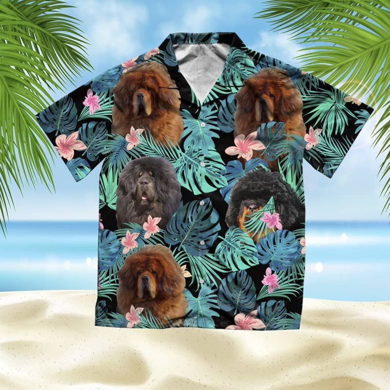 Felacia Tibetan Mastiff Summer Leaves Hawaii Shirt Ha21042