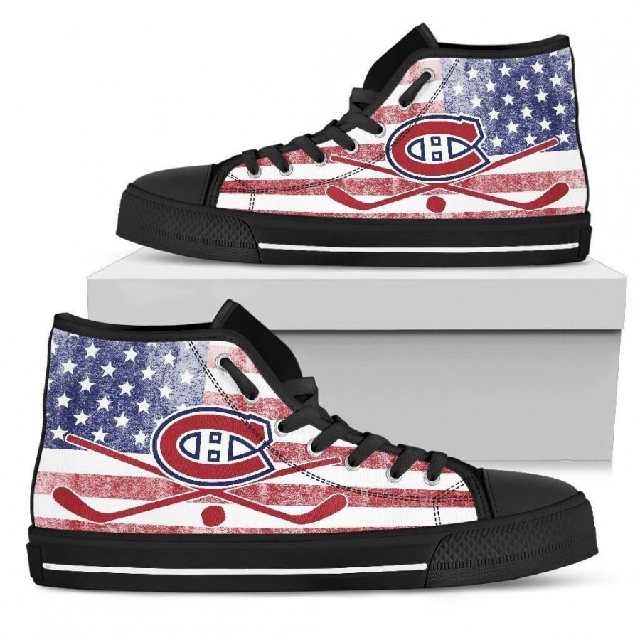 Flag Rugby Montreal Canadiens High Top Shoes #573