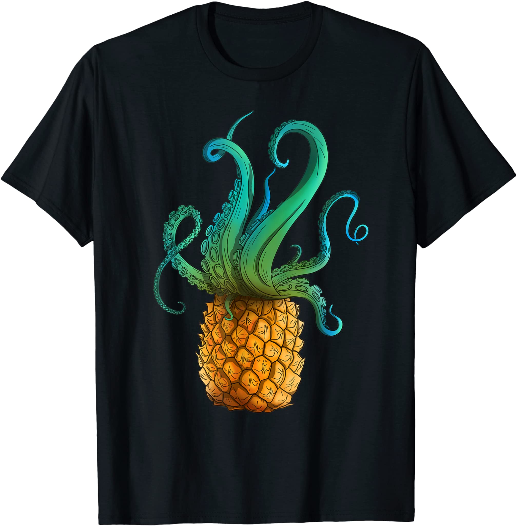 Pineapple Octopus Funny Summer Tee T-Shirt