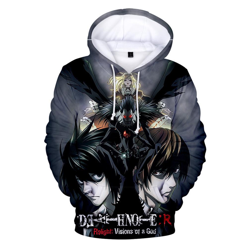 3D Printed Streetwear Sweatshirt Pullovers – Anime Death Note Hoodies