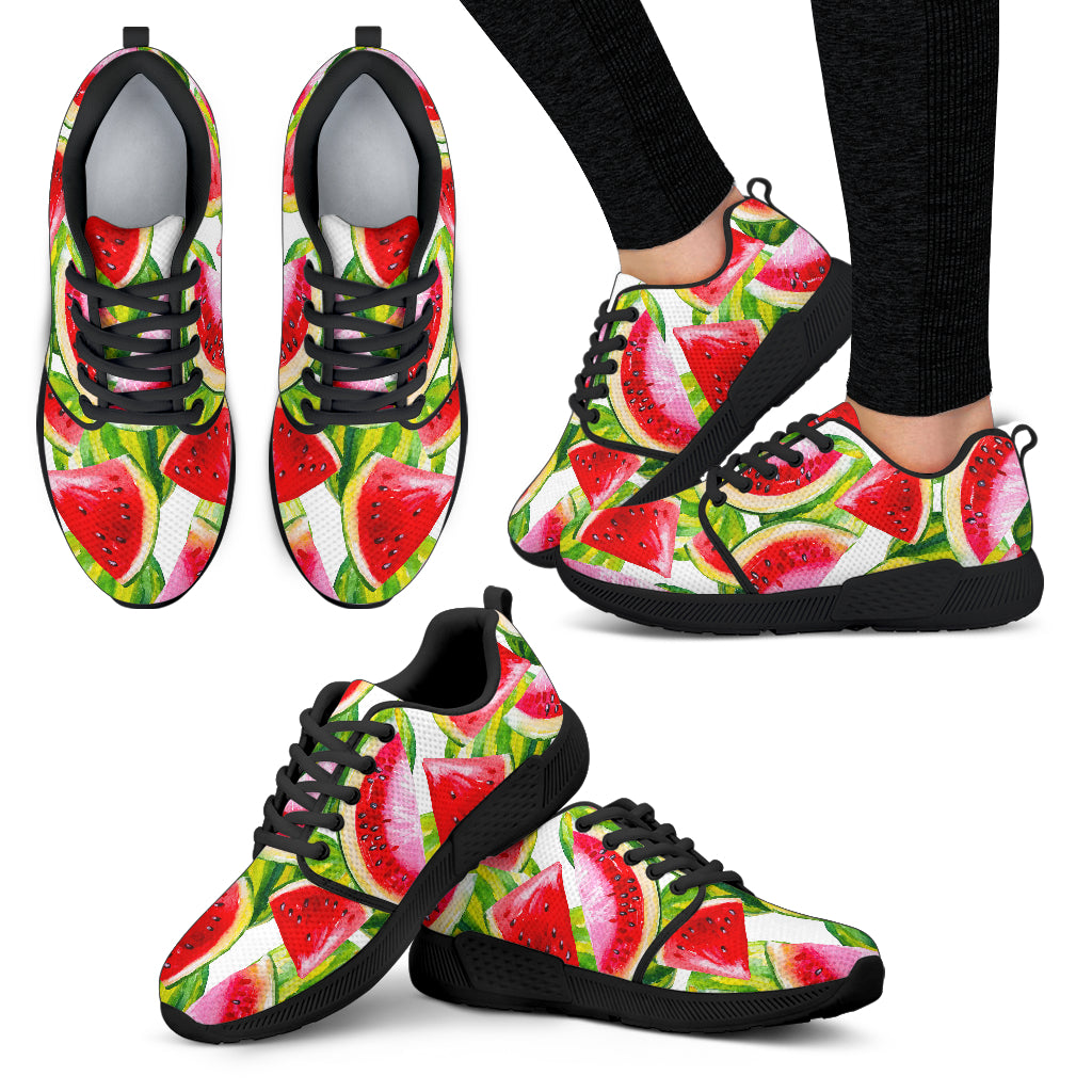 Watercolor Watermelon Pattern Print Women’S Athletic Shoes