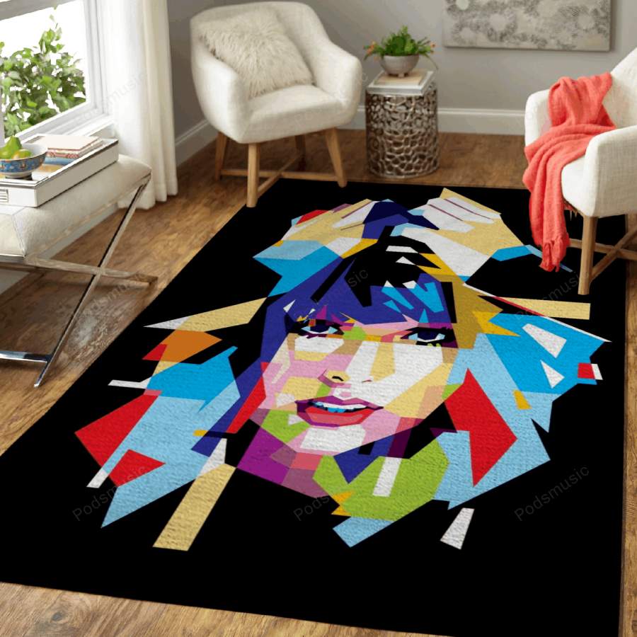 Taylor Swift in WPAP – Music Art For Fans Area Rug Living Room Carpet Floor Decor