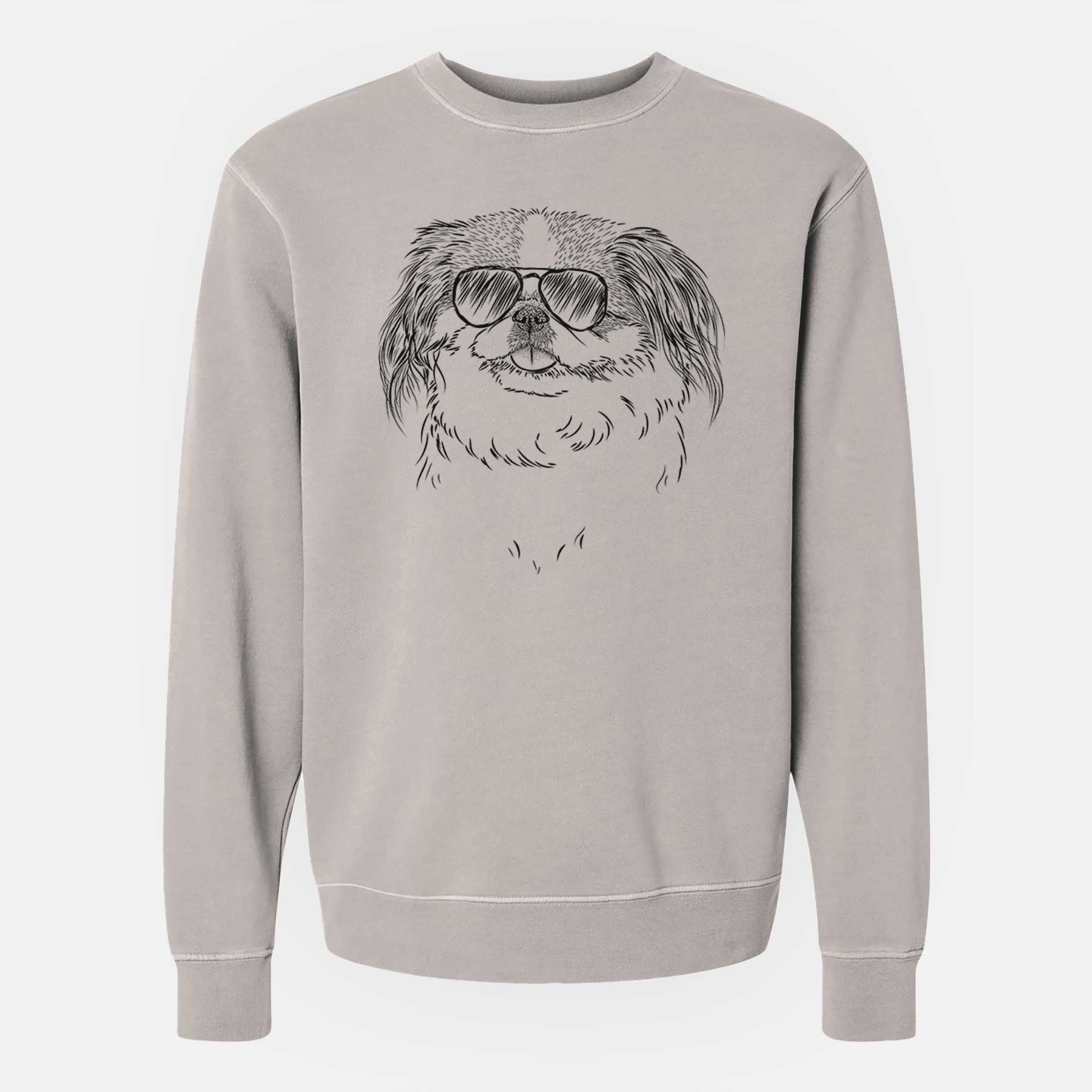 Aviator Abra Bean The Pekingese – Unisex Pigment Dyed Crew Sweatshirt