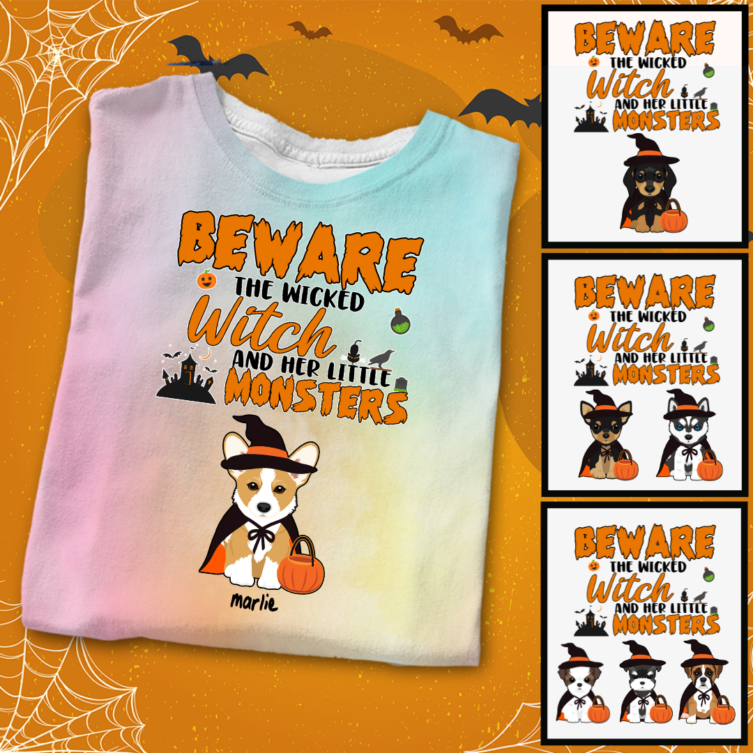 Personalized Dog Home Of The Witch 3D Tie Dye Shirt Sweatshirt Hoodie Ap325T